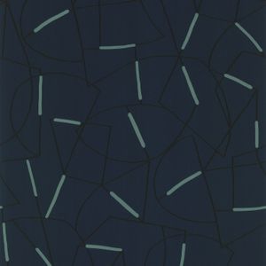 Papier peint intissé Arty graph bleu pétrole - LU00427
