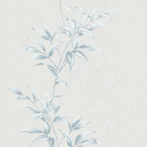 Papier peint intissé Millésime feuillage bleuté gris - LU00523