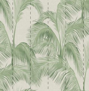 Papier peint Panorama Palms vert gaufrage effet lisse - LU01320