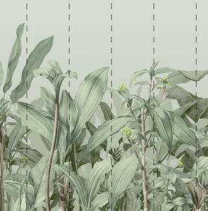 Papier peint Panorama Palms Jungle vert gaufrage lisse - LU01333