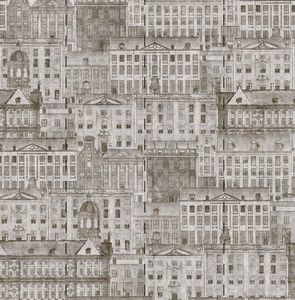 Papier peint panorama Old Town sépia effet lisse - LU01485