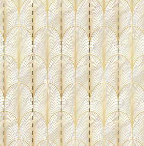 Papier peint panorama Deco Arcs blanc effet lisse - LU01513