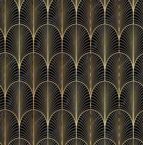 Papier peint panorama Deco Arcs noir effet lisse - LU01517