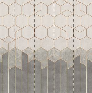 Papier peint panorama Structure marron effet lisse - LU01534