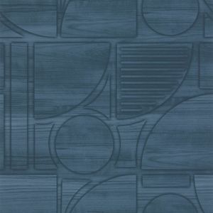 Papier peint intissé Reality 4 bois gravure 3D bleu - LU01900