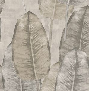 Papier peint intissé Maori feuille de bananier beige - MO00614