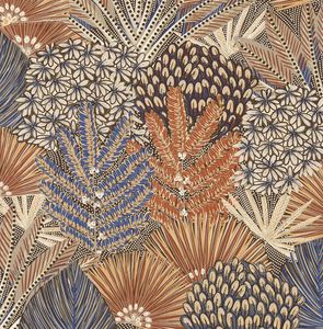 Papier peint intissé Byblos motif végétal Orange - MO01281