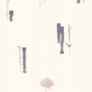 Papier Peint Expansé sur Intissé - Fleur - Beige