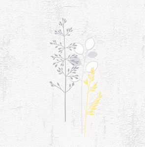 Papier Peint Expansé sur Papier - Feuillage - Jaune - PPB2512