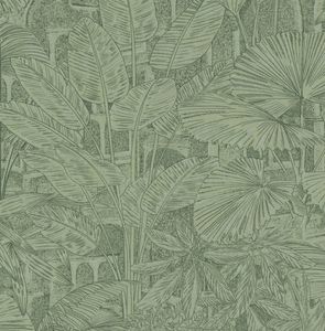 Papier peint intissé Samoa palmiers vert - RA00349