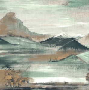 Papier peint panorama Samoa montagne vert - RA00379