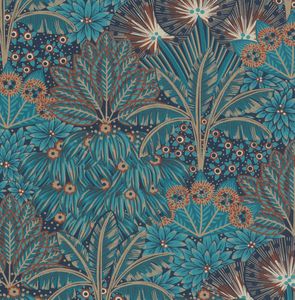 Papier peint intissé Sophia palmiers turquoise