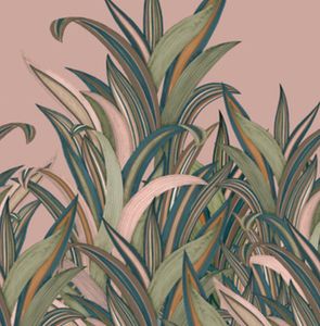 Papier peint panorama Magic Walls herbes folles rose - RA00554