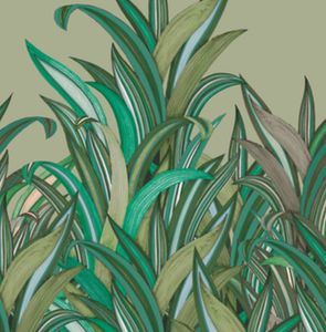 Papier peint panorama Magic Walls herbes folles vert clair - RA00555