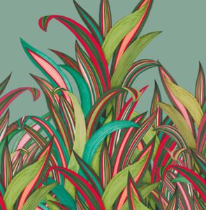 Papier peint panorama Magic Walls herbes folles vert foncé - RA00556