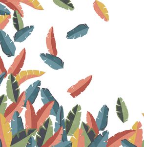 Papier peint panorama Magic Walls feuilles volantes multicolore - RA00590
